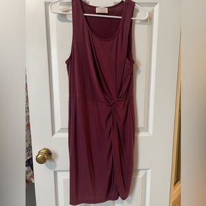 Burgundy mini tank top dress